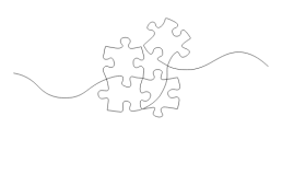 line drawing of a jigsaw pyuzzle